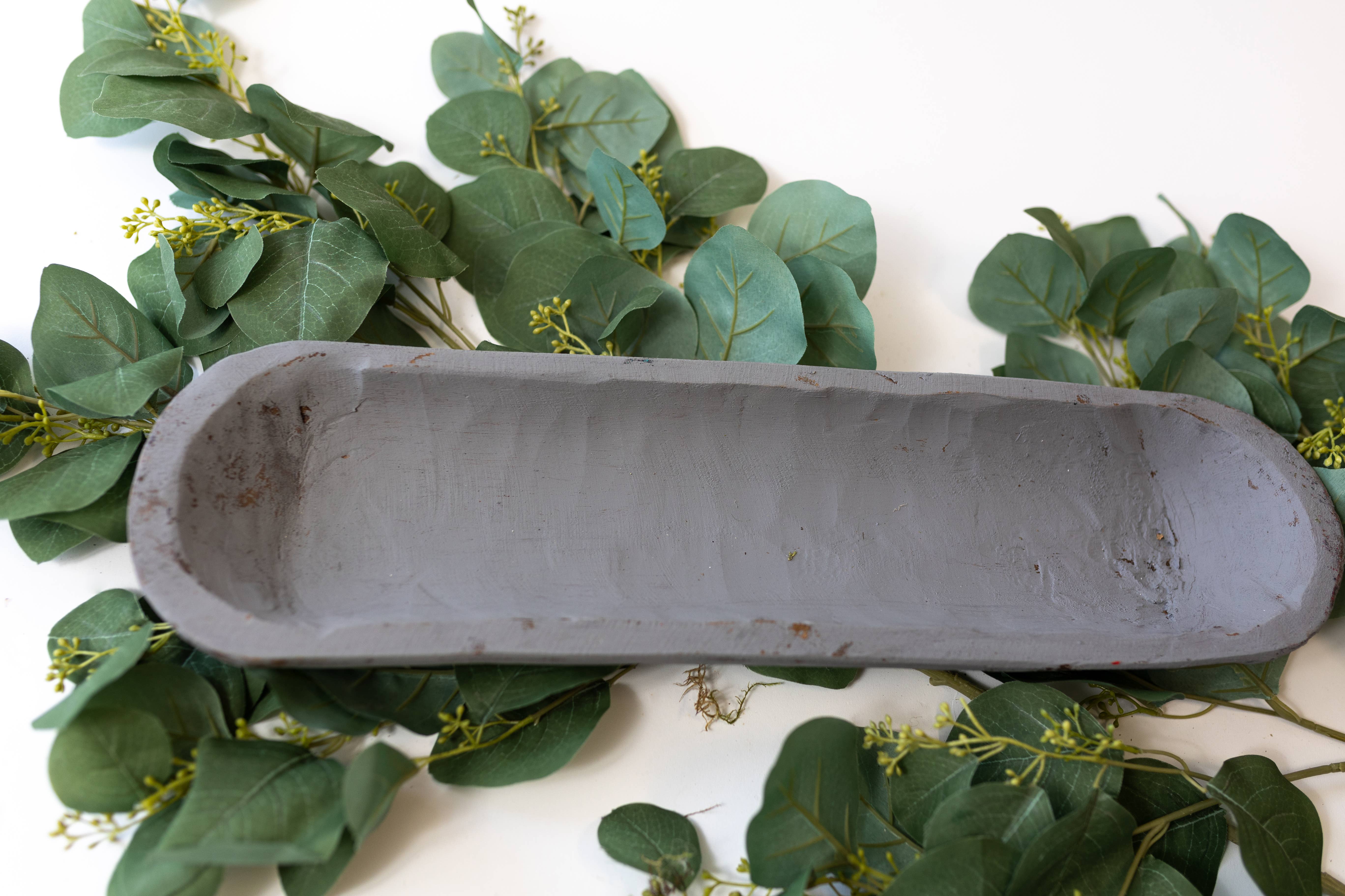 Forever Green Art - Wholesale Decorative Plate/Dish/Bowl - Small Wood Bread Bowl 19" L3