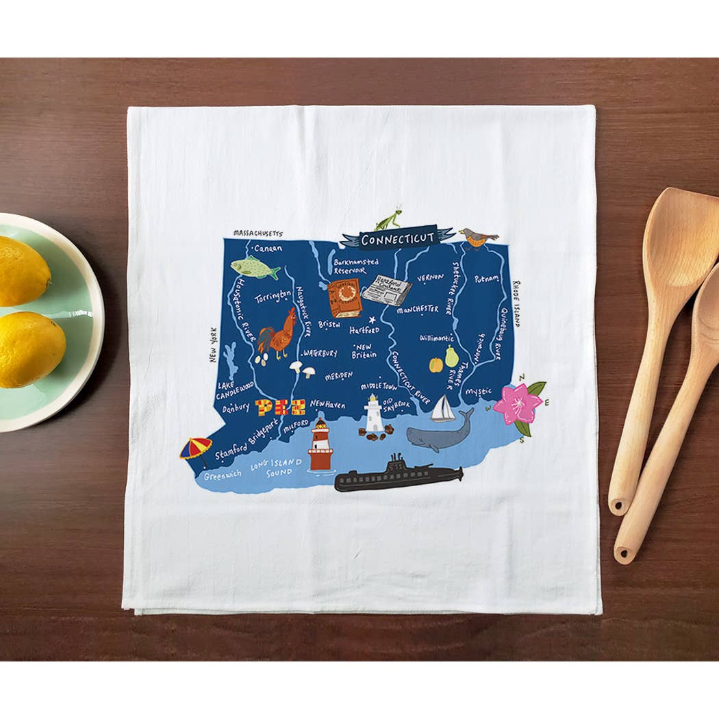 Allport Editions – Engroshandel Viskestykke – Hej USA håndklædeserie - ALLE 50 STATER HER!7