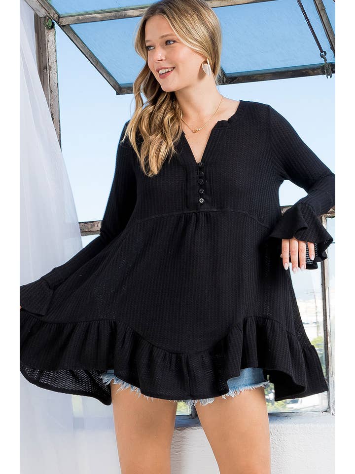 Sweet Lovely by Jen - Wholesale Tunic - Women's - SW275 - Waffle Knit Flare Top35