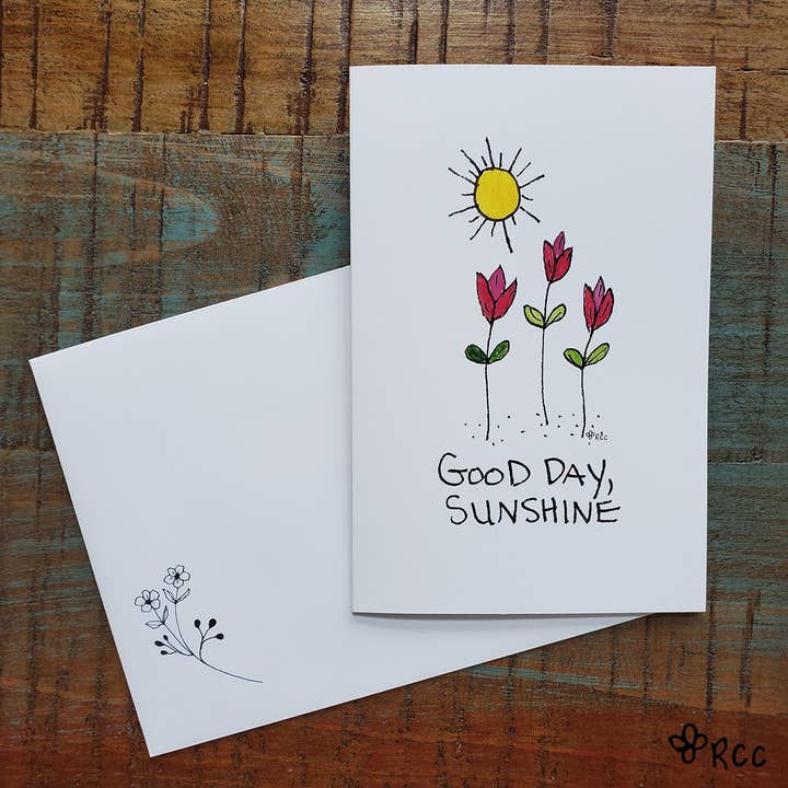 Good Day, Sunshine Card for wholesale by Red Cottage Creative