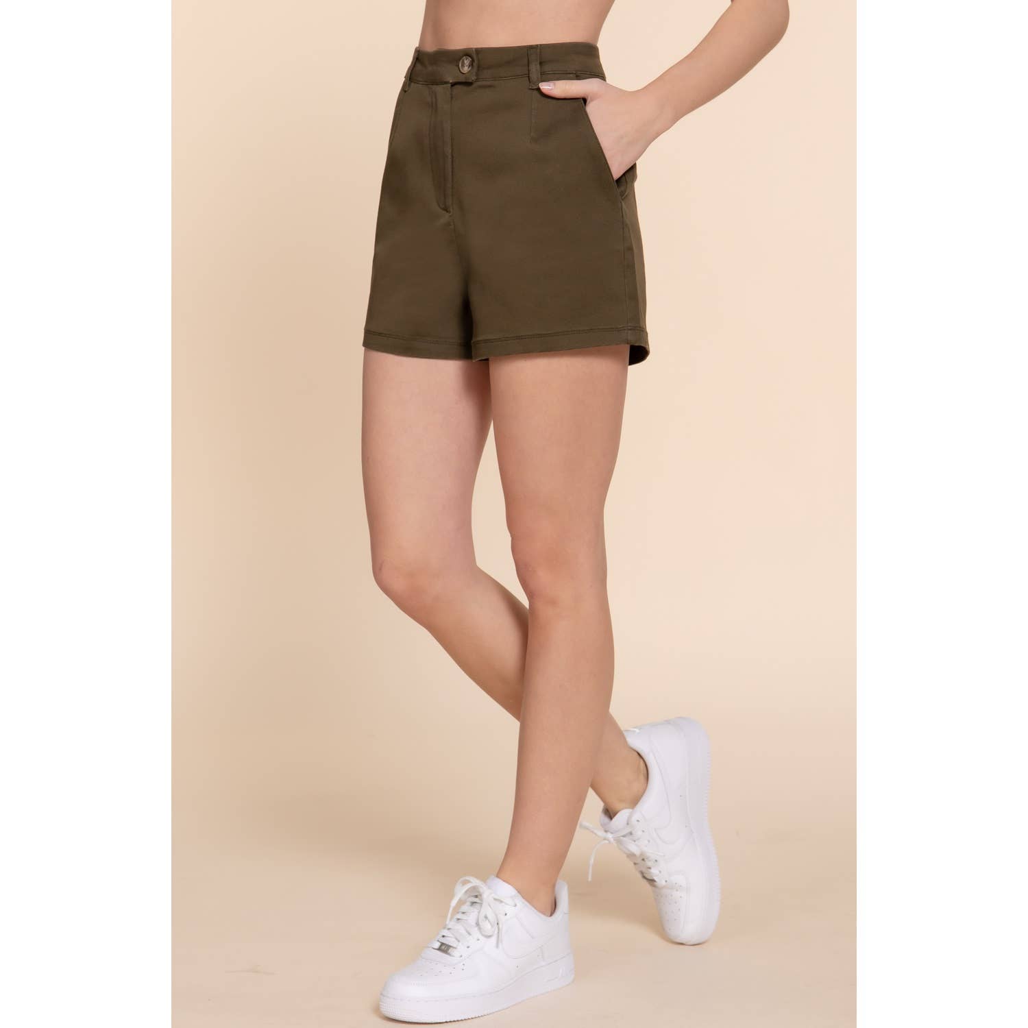 Apolline - Wholesale Shorts - Women's - HIGH WAIST SIDE POCKET STRETCH SHORTS14