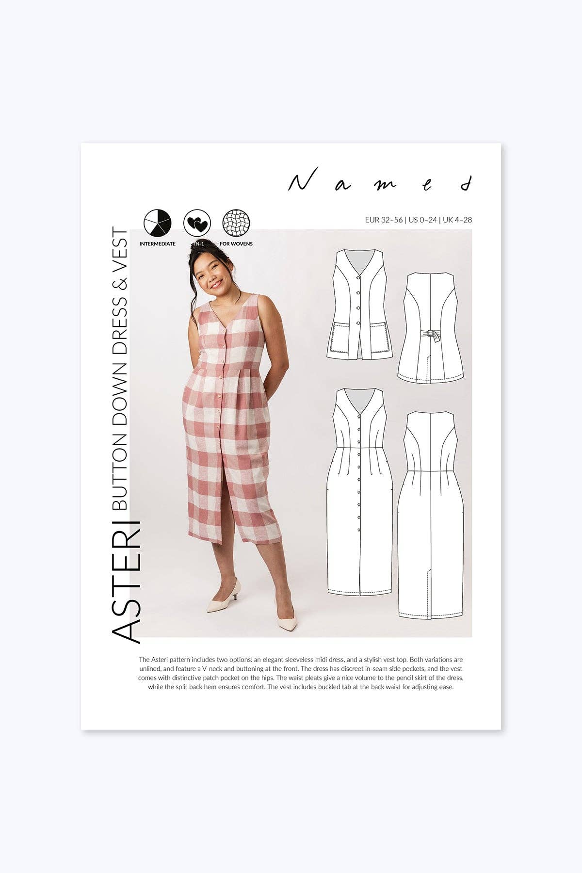 Named Clothing Finland Oy - Wholesale Craft Sewing Kit - Asteri button down dress & vest15