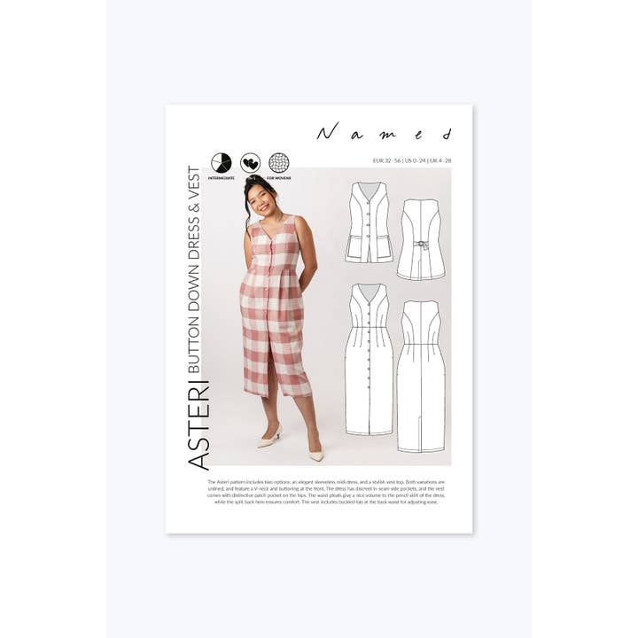 Named Clothing Finland Oy - Wholesale Craft Sewing Kit - Asteri button down dress & vest15