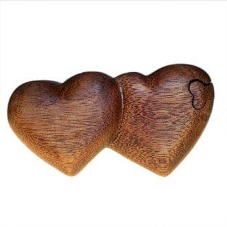 From Under The Stairs - Vendita all'ingrosso Scatole decorative - Scatola magica in legno a forma di rompicapo a forma di cuore con scomparto nascosto, idea regalo e decorazione