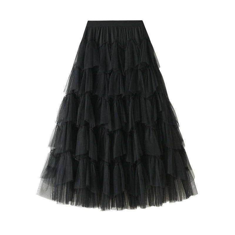 OceanusSwim - Wholesale Skirt - Women's - Sheer Mesh Layered Tulle Skirt3