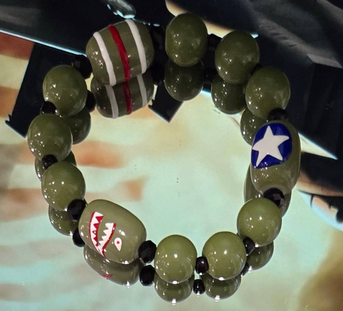 Fiona Accessories - Wholesale Beaded Bracelet - Military Aviation Flight Airplane Aircraft Beaded Bracelet8