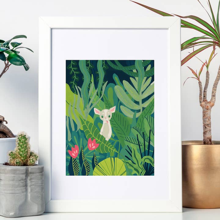 Chihuahua in the Jungle Art Print for wholesale by Sleepy Chi