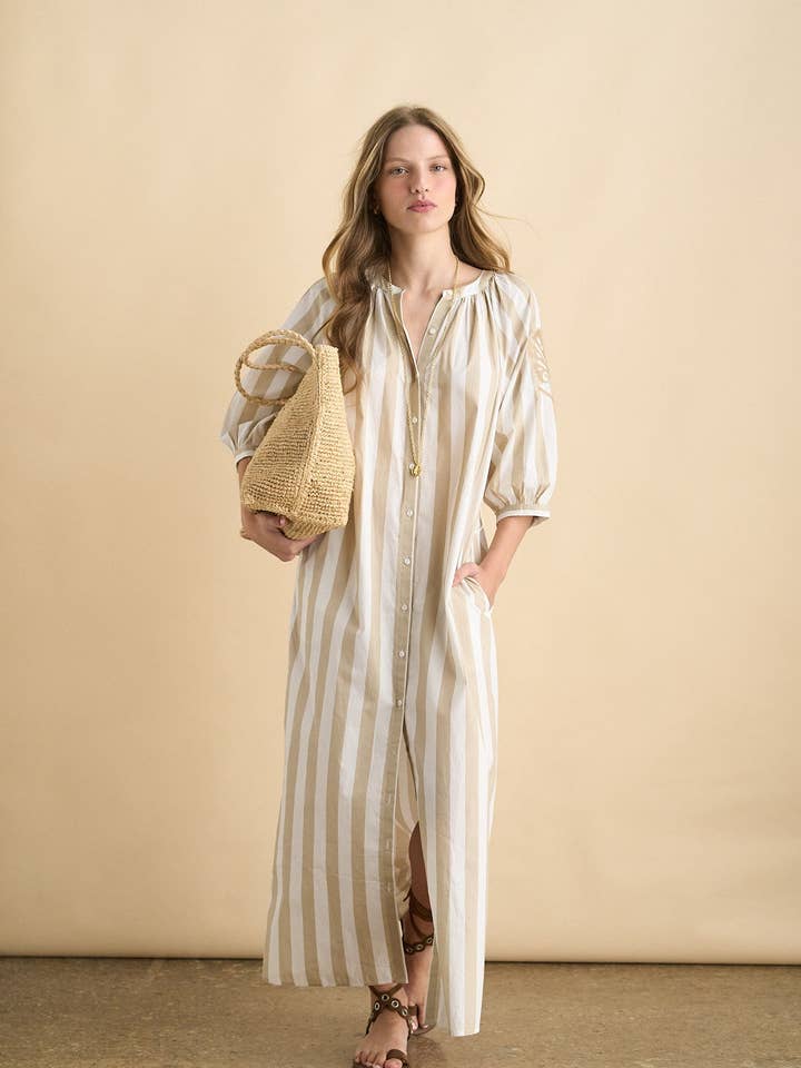 Serena dress sand for wholesale by Sonmer Shop USA