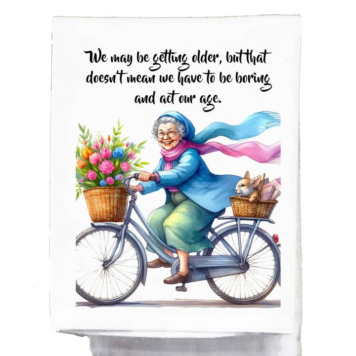 Sassy Talkin – Engroshandel Viskestykke – Sassy Grannie, Viskestykke, Vi bliver måske ældre, men det betyder ikke, at vi skal være kedelige.0