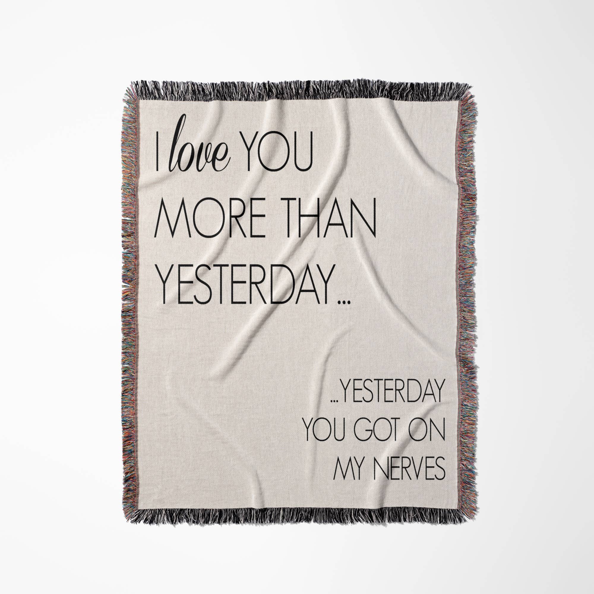 3dRose - Wholesale Throw Blanket - 3dRose, I love you more than yesterday, Blanket