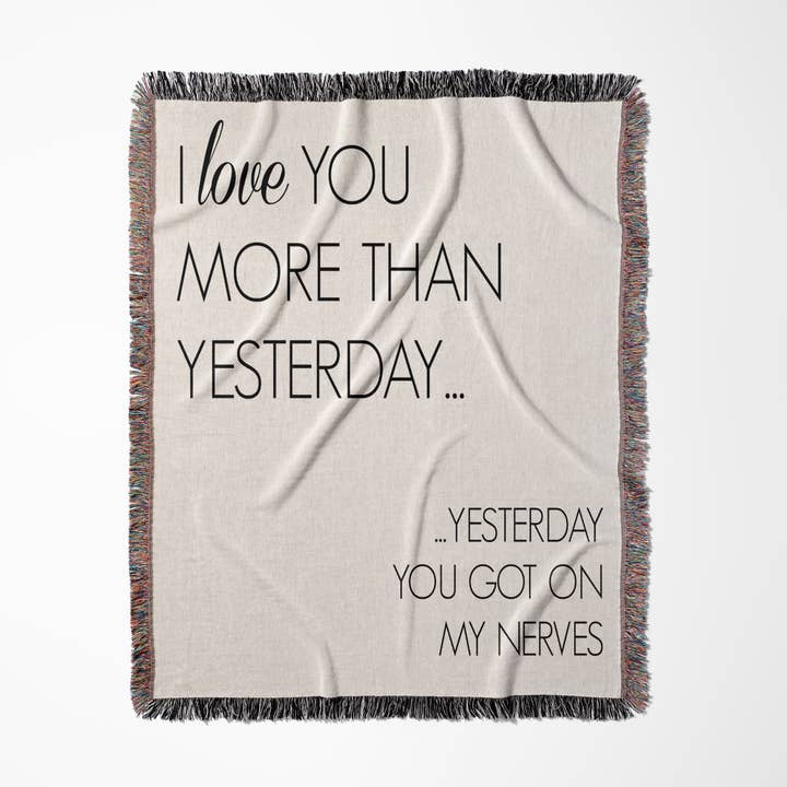 3dRose - Wholesale Throw Blanket - 3dRose, I love you more than yesterday, Blanket0