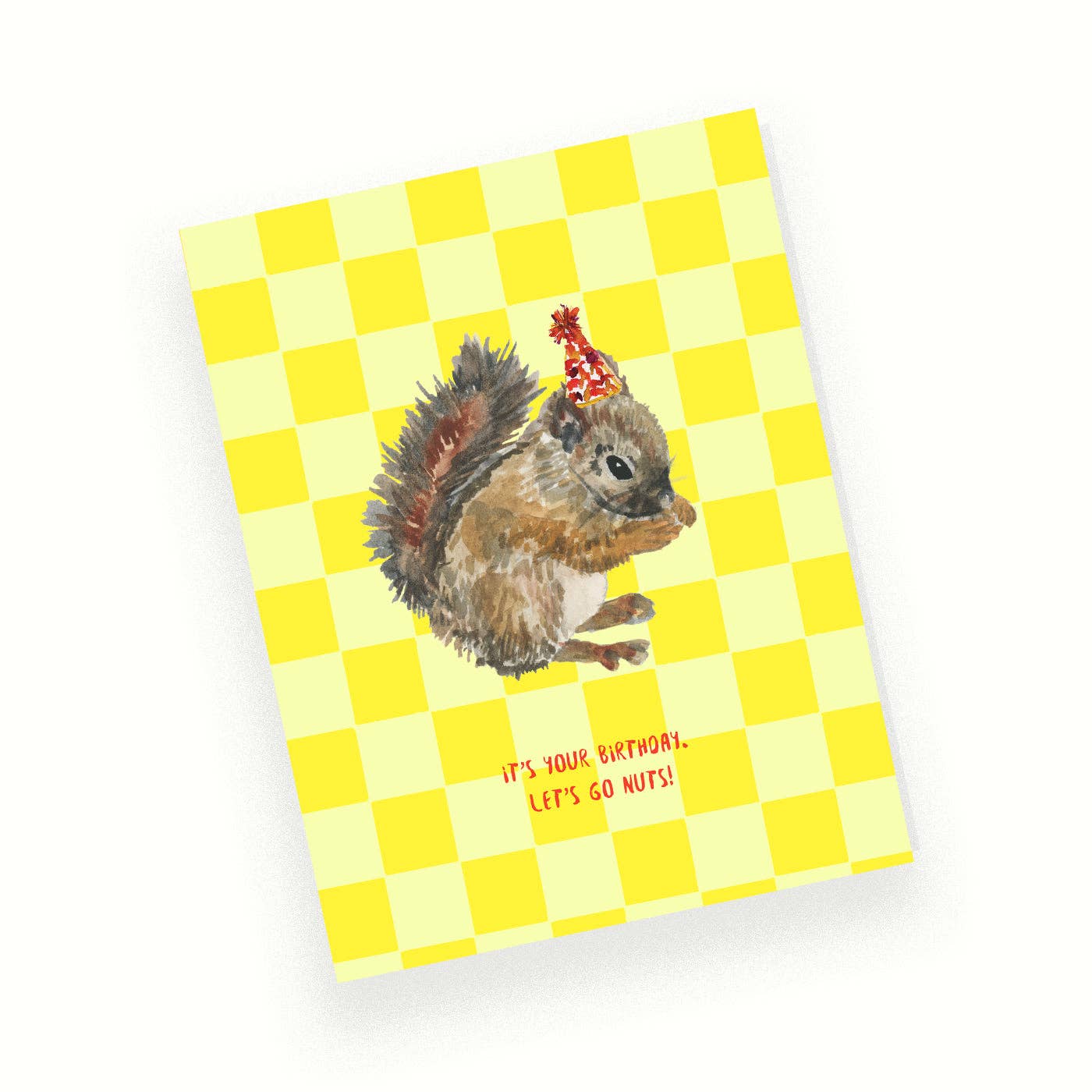 Margaret Joy – wholesale Birthday card – Squirrel - Go Nuts1