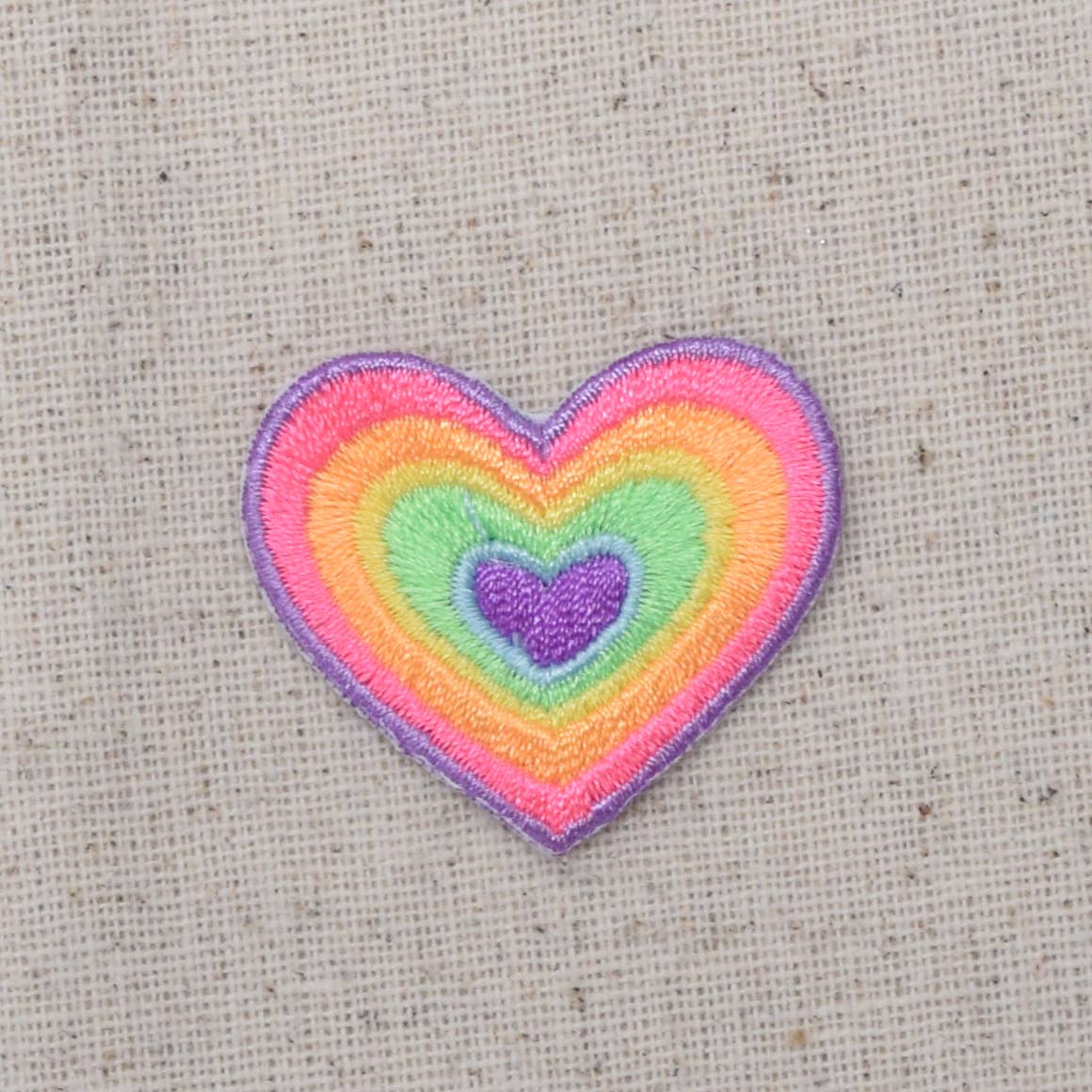 Wholesale Applique – Engroshandel Patch – Hjerte, Pastel Multifarvet, Retro Hippie Strygemærke2