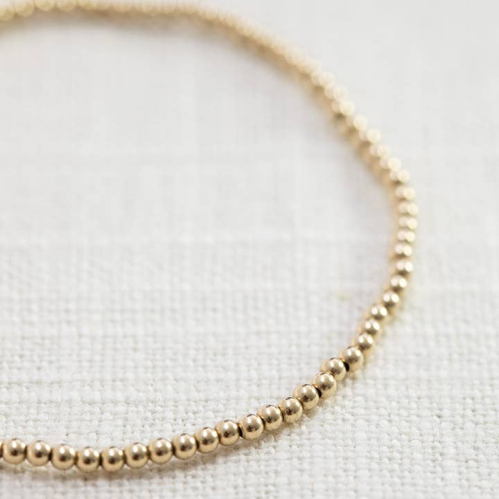 Coast and Cove - Wholesale Beaded Bracelet - 2mm Gold Filled Ball Bracelet