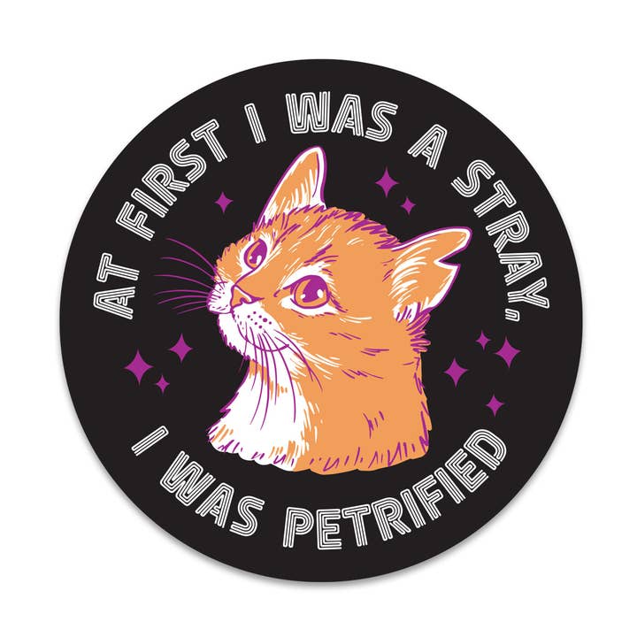 Frog & Toad Press - Wholesale Sticker - At First I Was a Stray (Cat) Sticker0