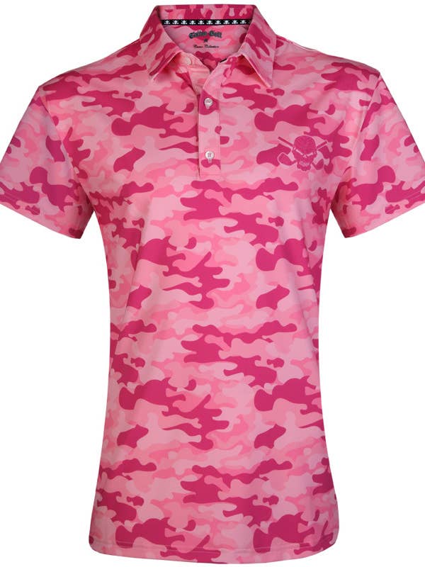 Tattoo Golf Clothing – wholesale Pikétröja – Dam – Camo Cool-Stretch golfskjorta dam (rosa)