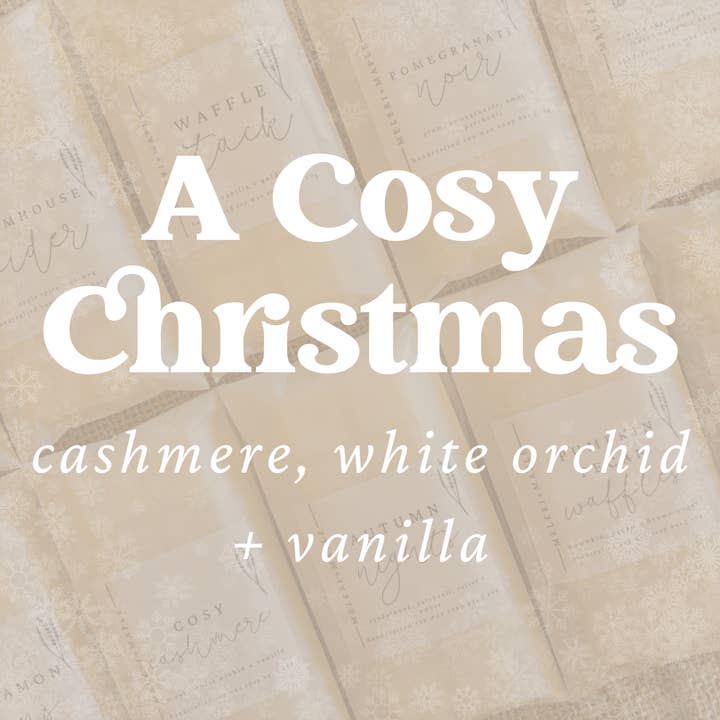 A Cosy Christmas Scented Snap Bar Wax Melt for wholesale by Meleri and Maple Co