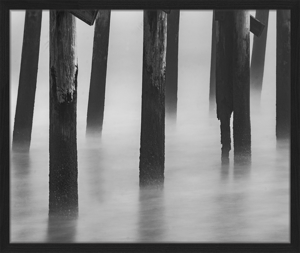 Black Foggy Ocean image. Wall art print with frame. for wholesale on Faire6