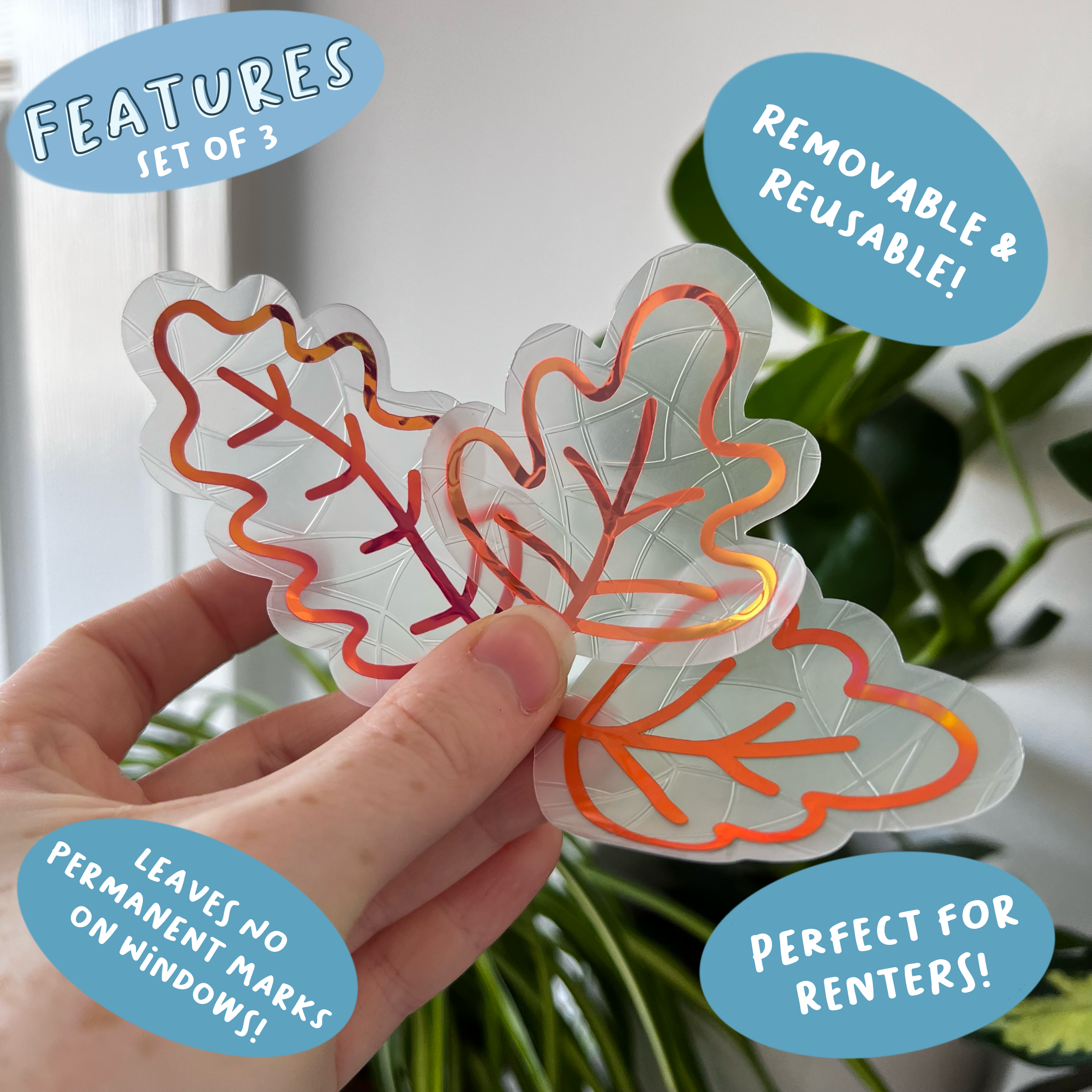 Poppodopolis - Wholesale Suncatcher - Mini Autumn Leaves Suncatcher Set1