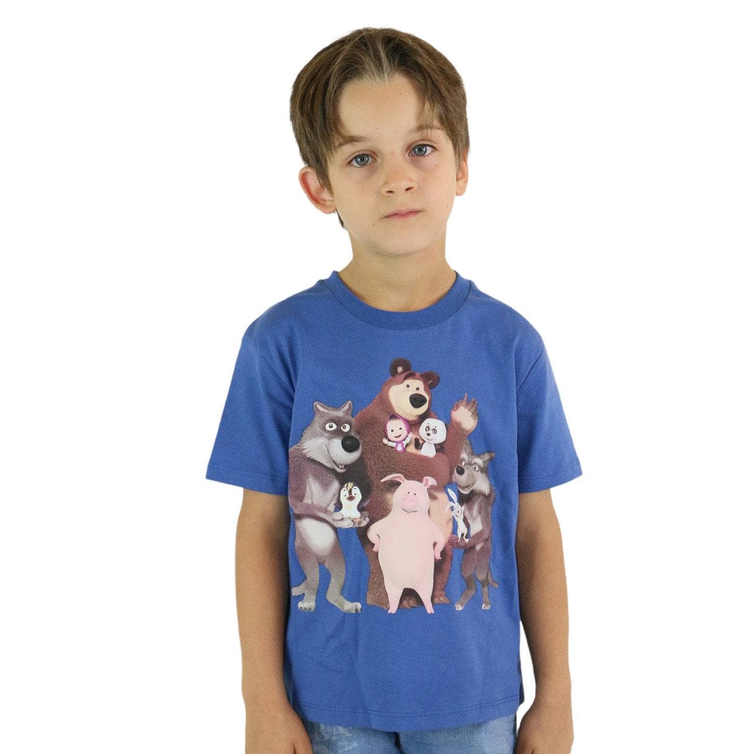 Comfort Clothing INC - Wholesale Screen Printed T-Shirt - Kids - Masha and The Bear Crew Neck Short Sleeve T-Shirt2