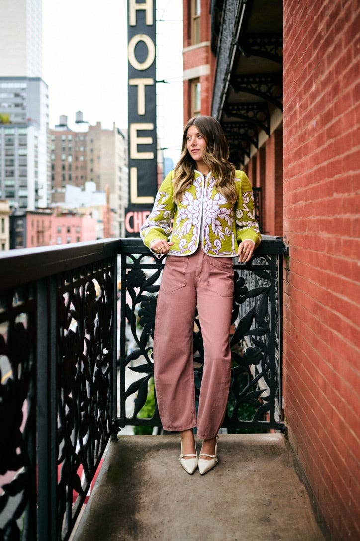 Brooks Avenue - Wholesale Jacket - Women's - Mimi Quilted Jacket - Pear Trapunto8