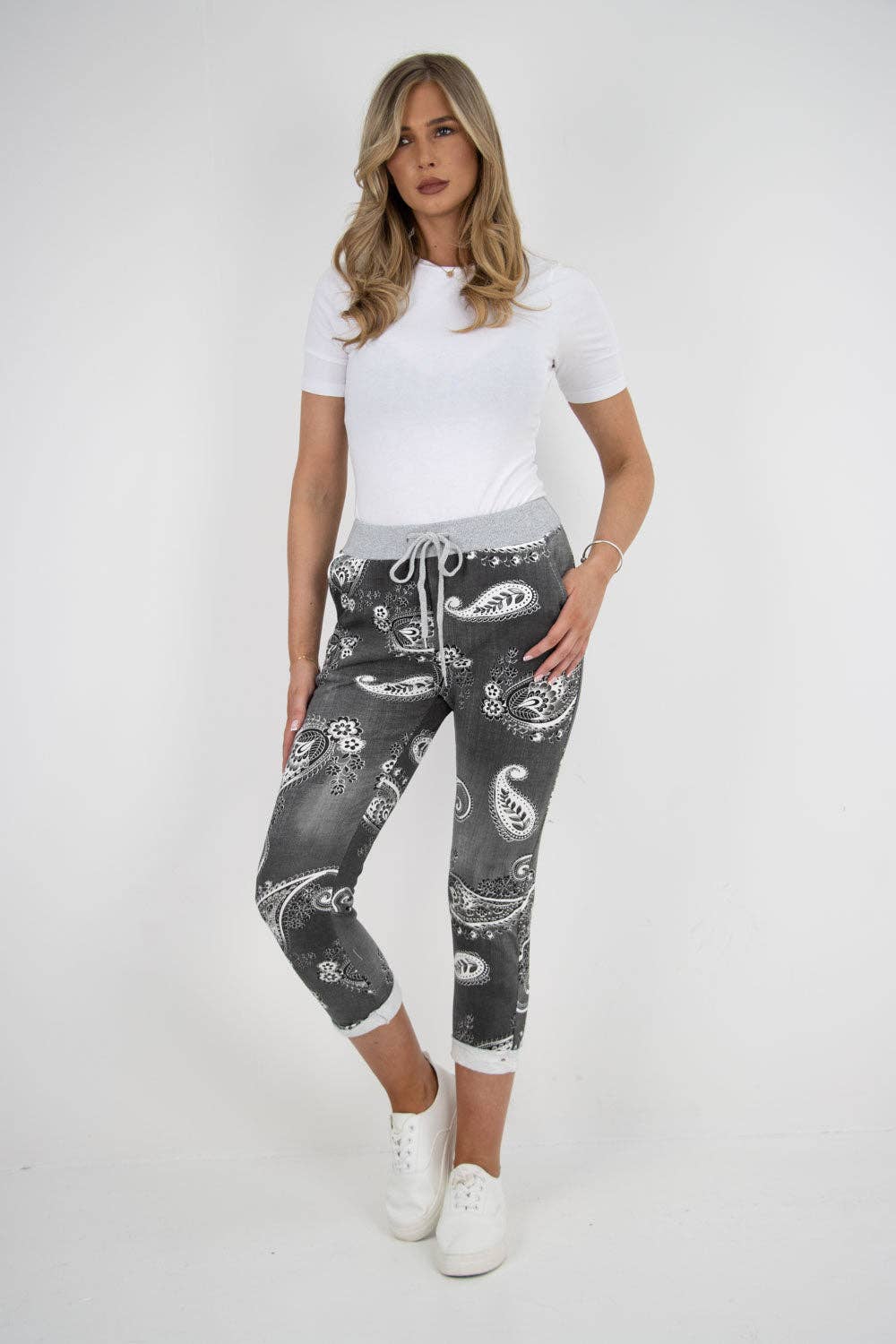 Miss Bold - Wholesale Pants - Women's - Italian Printed Cotton Ladies Trouser21