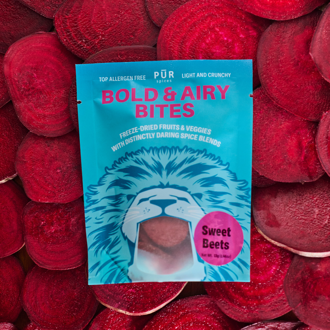 PUR Spices - Wholesale Fruit Snacks - Bold & Airy Bites - Sweet Beets Freeze Dried Snacks3