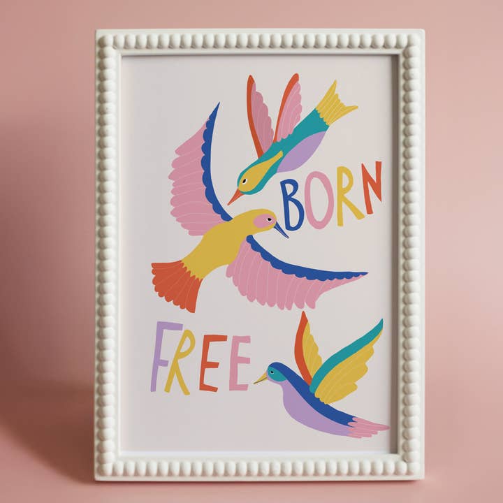 Vogelillustratie, Vet en Kleurrijk, Kunstdruk, Positief voor wholesale door Abel and the Label