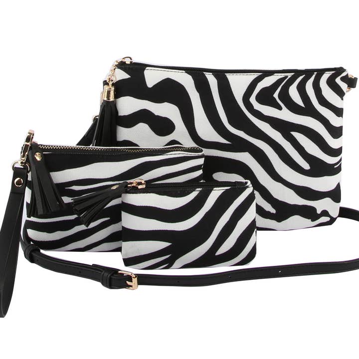 MT Clutch Shoulder Handbag Zebra Print Bag for wholesale on Faire0