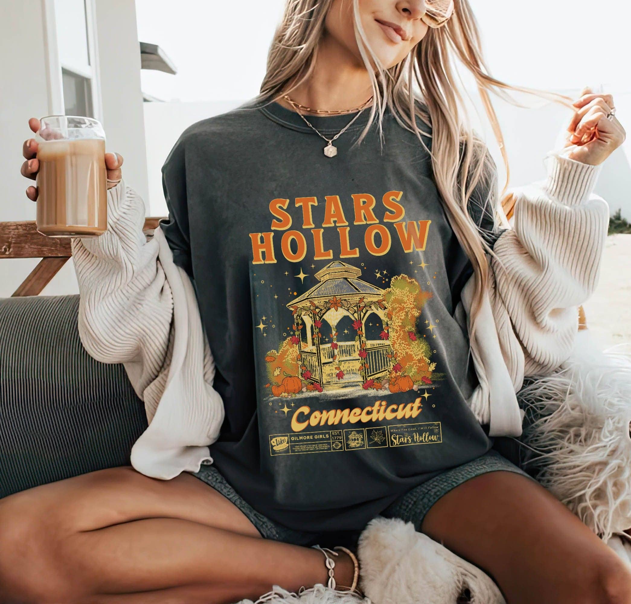 TheKingShirt - Wholesale Graphic Sweatshirt - Women's - Stars Hollow Gilmore Girls Merchandise Luke's Diner Shirt2