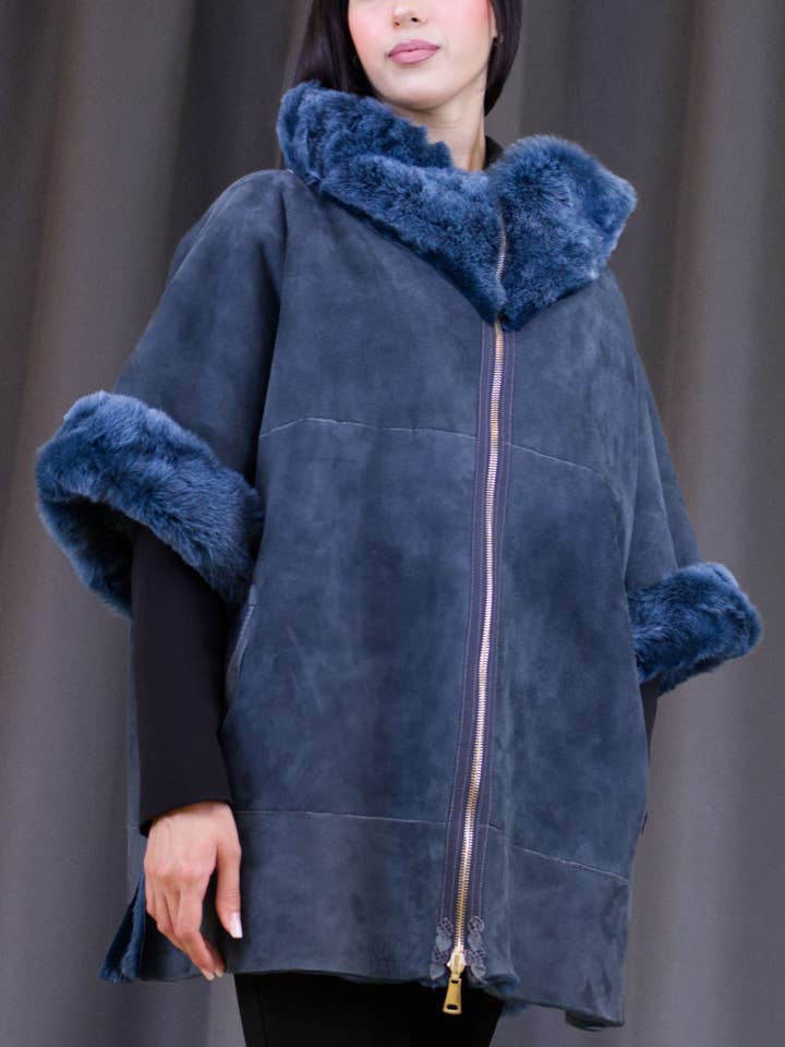 Veste en peau lainée, Laxido Bisanzio, pour la vente par Marester