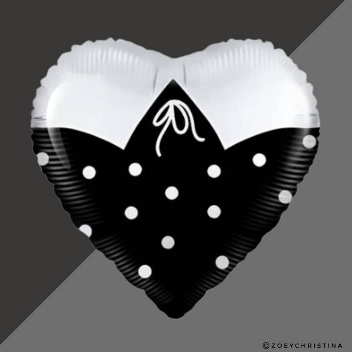 Gothic Heart Balloon – 16" Polka Dot Dress - Halloween for wholesale by Zoey Christina