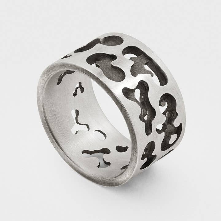 Camouflage Ring in Sterling Silver for wholesale by Snake Bones
