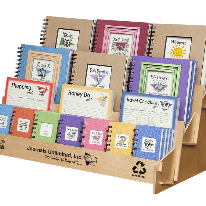 Journals Unlimited - Wholesale Retailer Display - Paper & Novelty - Wood Counter Display1