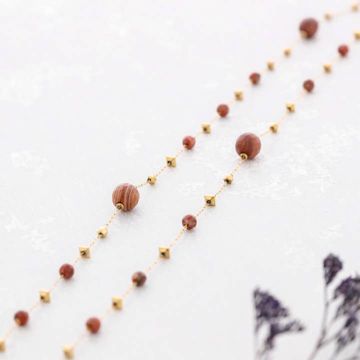 Halskette Steine Stahl für den Großhandel von Sonata