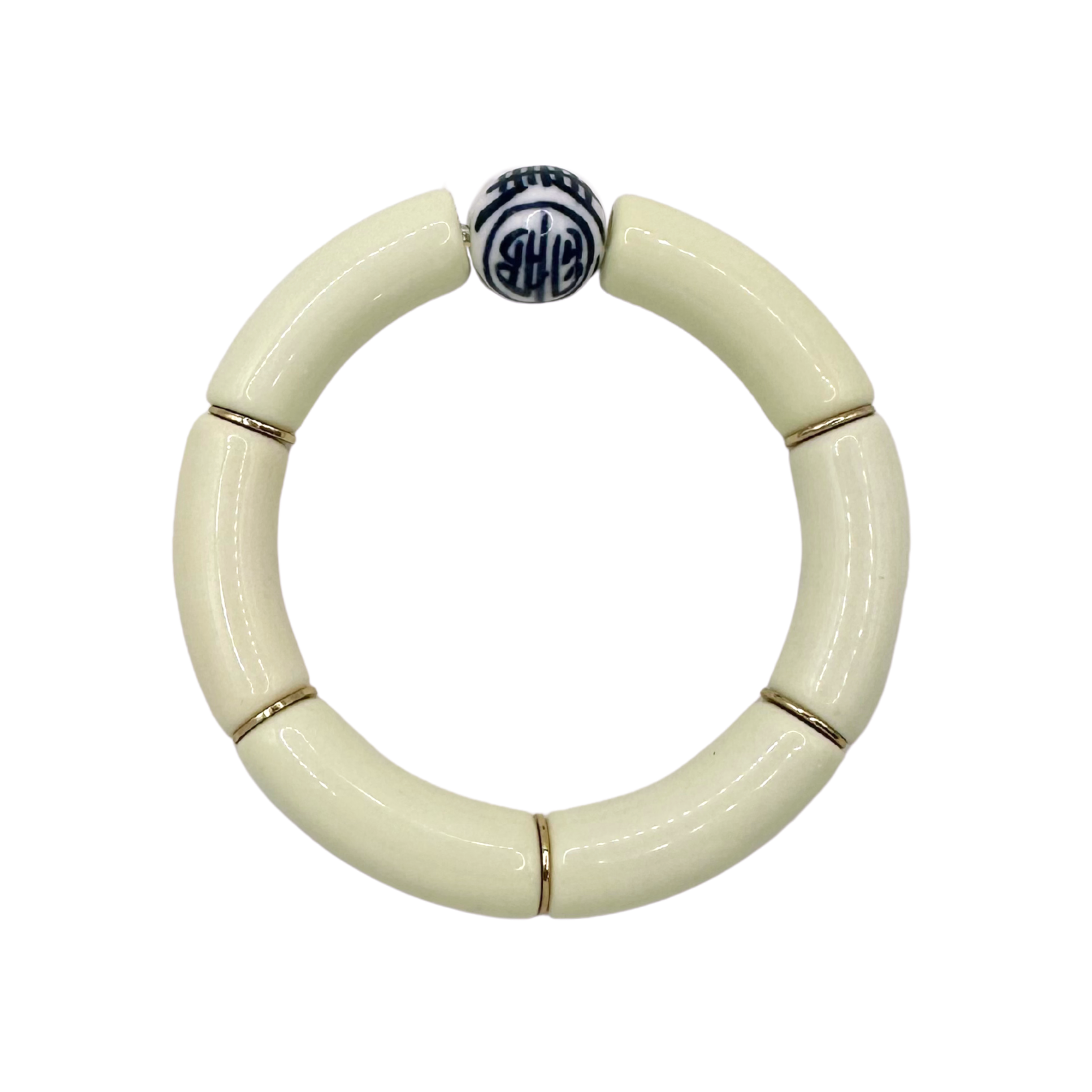 Fornash - Vendita all'ingrosso Bracciale con perline - Bracciale in tubo acrilico di bambù - Blu Cina4