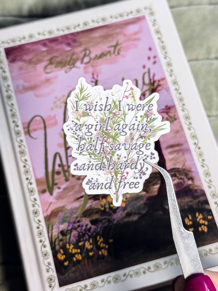 Wuthering Heights Emily Bronte Sticker - Girl Again for wholesale by Backing Wanderlust
