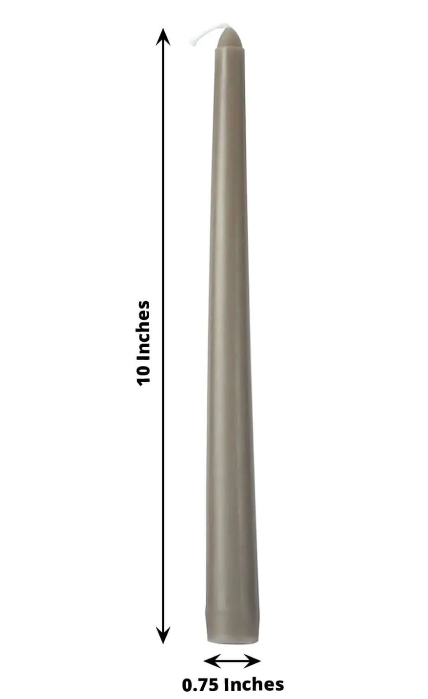 Elan Bazaar - Wholesale Tapered Candle/Candlestick - 24 Minimalistic Taupe Smokeless Dripless Taper Candles  3