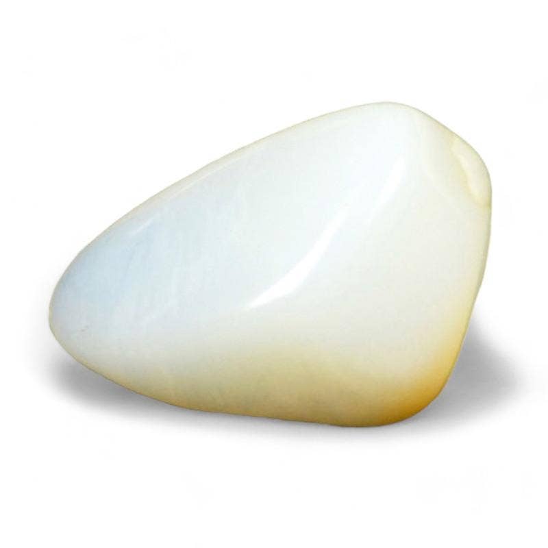 La Boîte à Cailloux - Wholesale Spiritual Stone/Crystal - White Opal from the Andes AB (tumbled stone)1