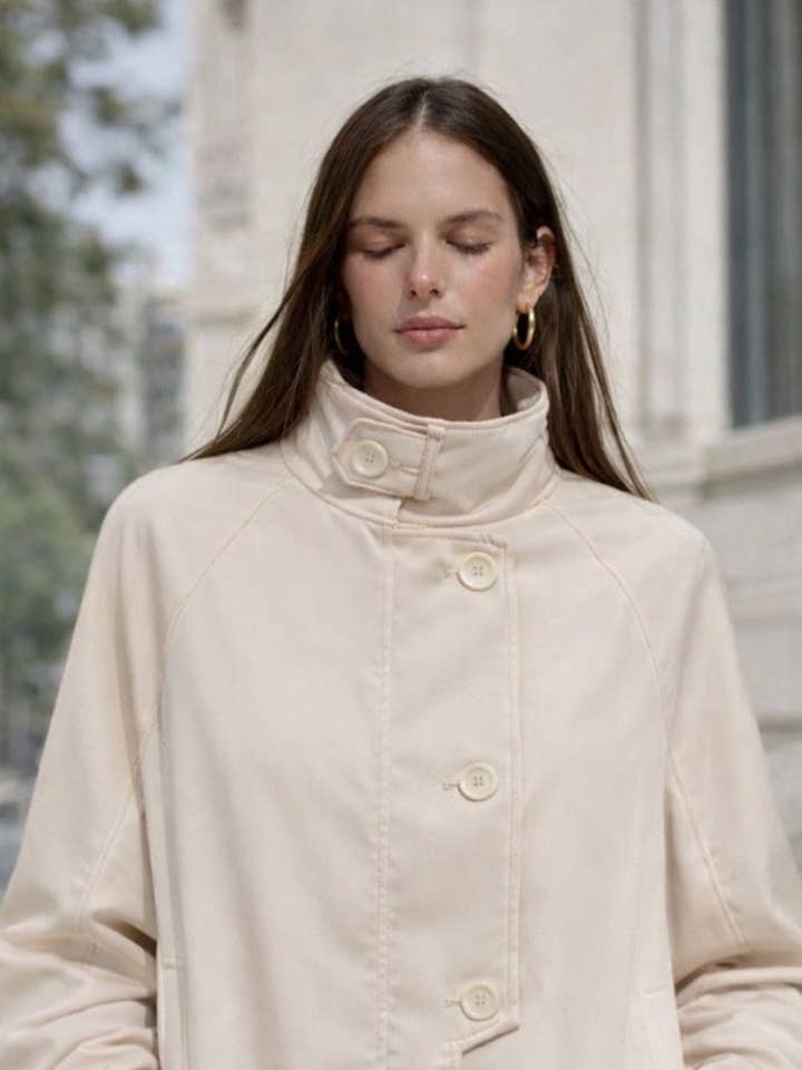 Mid-season jacket with stand-up collar and double closure for wholesale by Orice