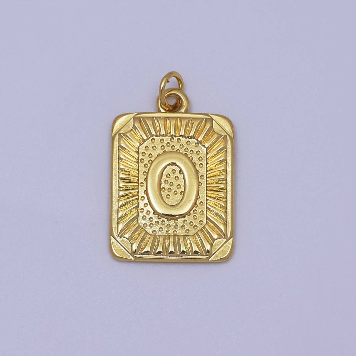 Aim Eternal - Wholesale Individual Charm/Pendant - 24k Gold Filled Initial Tag Letter Charm A - Z Alphabet Letter Tile Charm Pendant Personalized Charm for Designer Inspired Necklace Jewelry Making A716~A72814