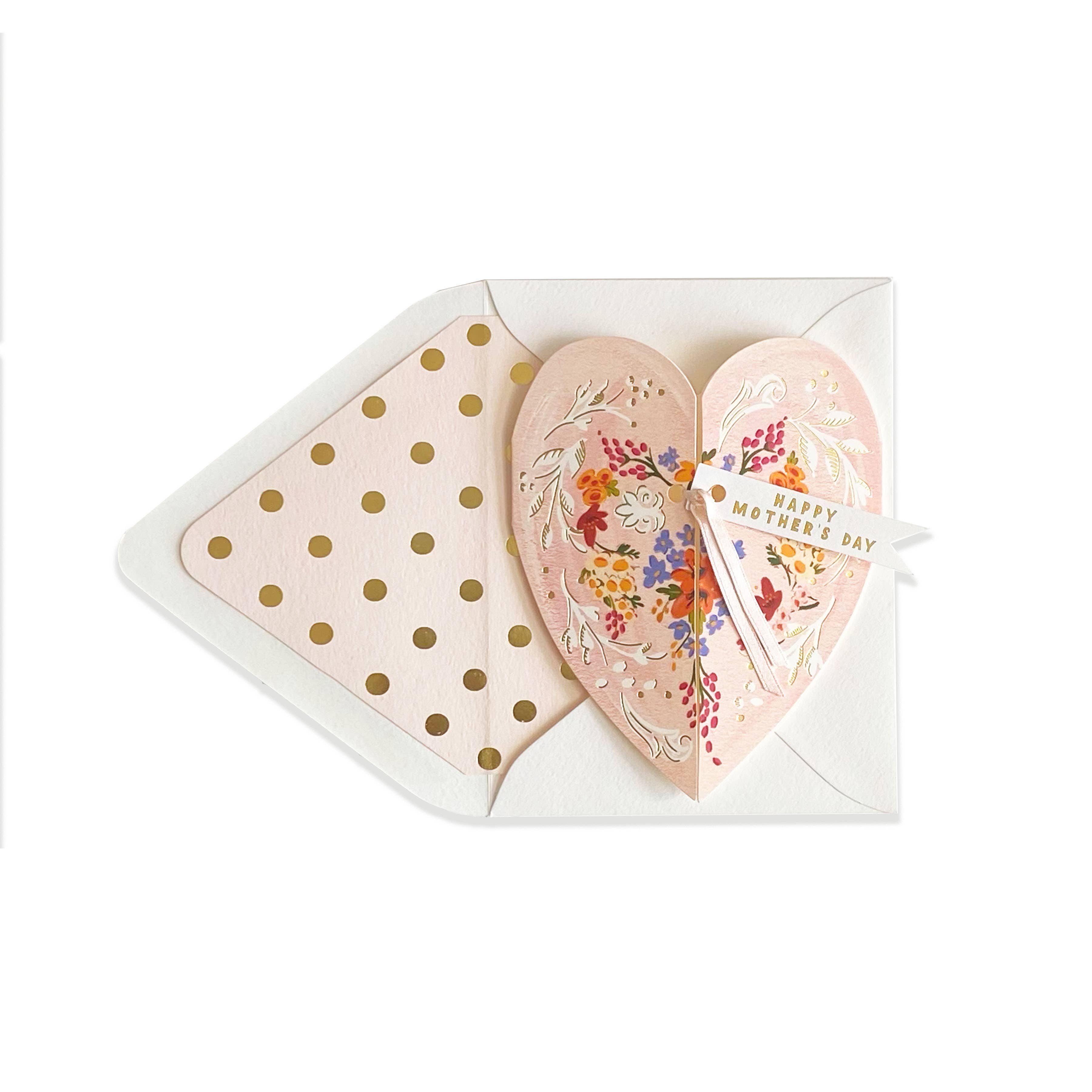 The First Snow - Wholesale Mother's Day Card - Pink Heart Happy Mother's Day Greeting Card