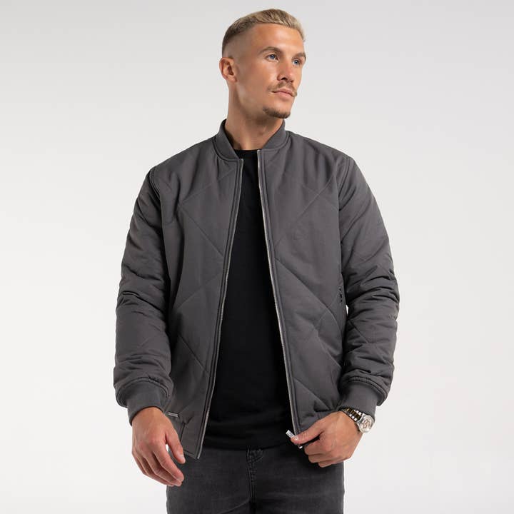 Knight Quilted Bomber Jacket for wholesale by Bee Inspired Clothing