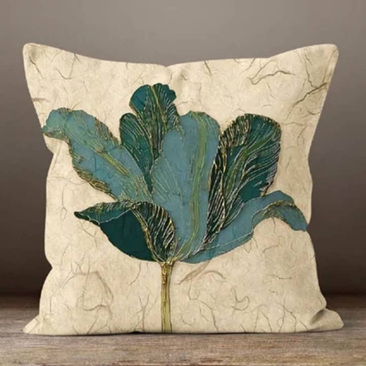 Moderny - Wholesale Throw/Decorative Pillow - Emerald Leaf Cushion Cover2