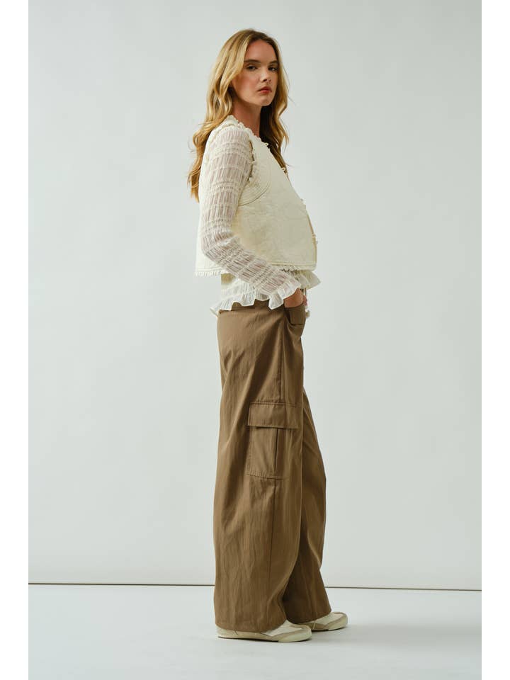 Aaron & Amber - Wholesale Pants - Women's - AJP5383 CARGO SEMI BARREL PANTS14