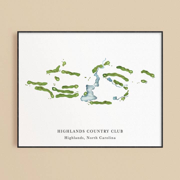 Highlands Country Club Golf Print for wholesale by ally aiken design