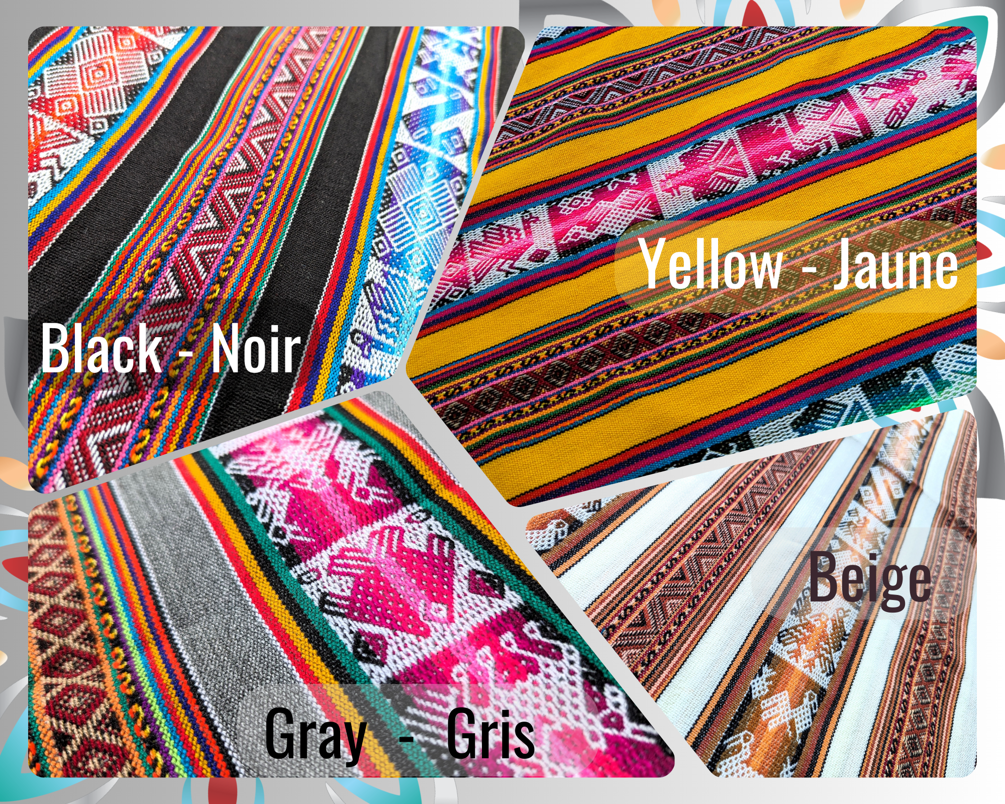 Zia's Beauties – Großhandel Tischdecken – Pack mit 10 Mestana-Tischdecken – Schamanische Tischdecke Modell Chincheros1