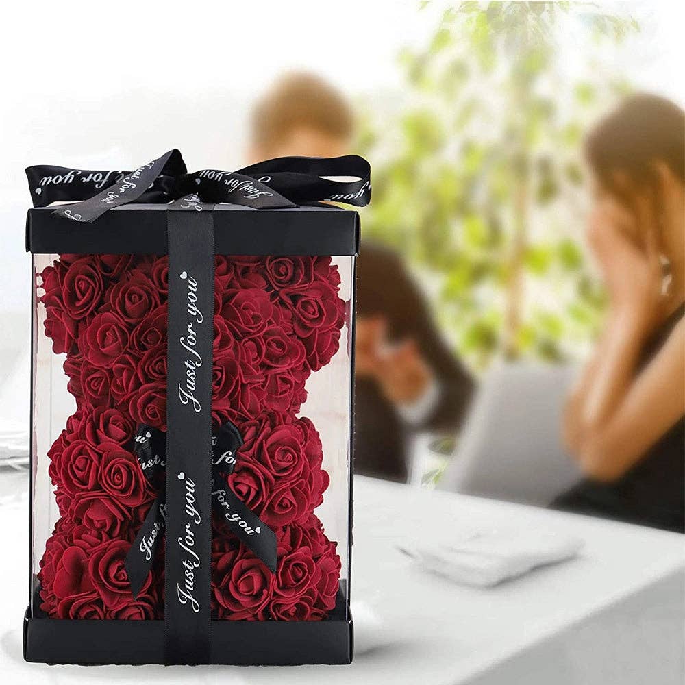 Fashion Quality Boutik – wholesale Artificial flowers – Rose Bear - Rose Flower Bear Hand Made Rose Teddy Bear3