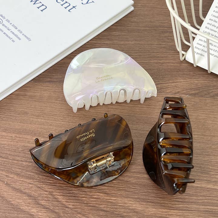 SoapElenGlen - Wholesale Hair Clip - Women's - Shell-shaped Acetate Hair Claw Clip6