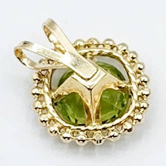 10K Yellow Gold Peridot 0.75ct Pendant for wholesale by Best Jewelry Set